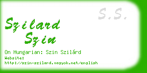 szilard szin business card